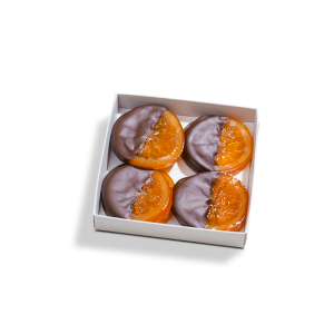 Discs taronja amb xocolata